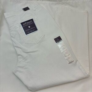 Gloria Vanderbilt Amanda Jeans White Slimming Effect NWT Sz 18 W Avg